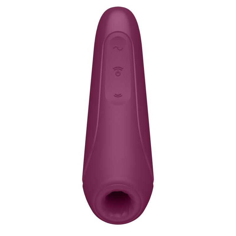 SO3780 Вакуумный клиторальный стимулятор Satisfyer Curvy 1+ Rose Red с управлением через интернет
