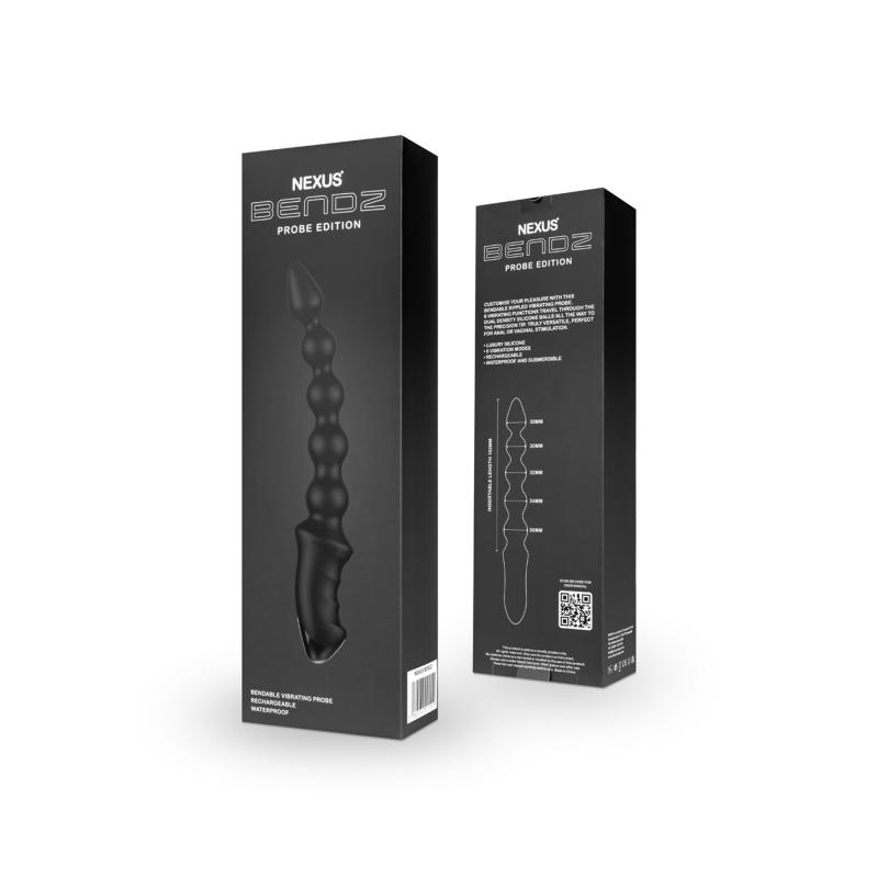 SO6637 Анальный вибратор-бусы Nexus BENDZ Bendable Vibrator Probe Edition, эффект памяти формы