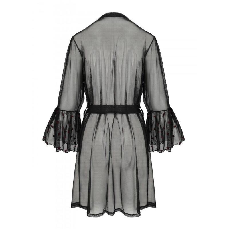 SO4771 Воздушный пеньюар LOVELIA PEIGNOIR black L/XL - Passion