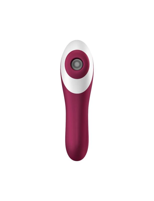SO6088 Вакуумный стимулятор с вибрацией Satisfyer Dual Crush Wine Red