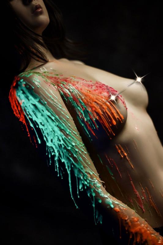 SO5961 Набор восковых свечей Art of Sex size S 10 см (3 шт), низкотемпературные, люминисцентные