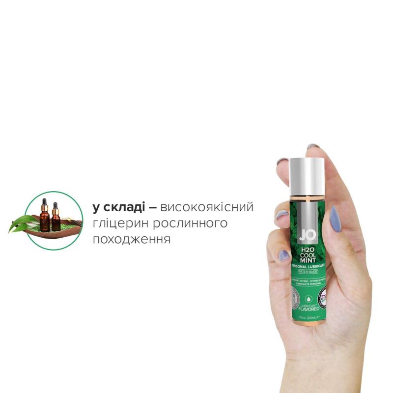 SO1625 Смазка на водной основе System JO H2O — Cool Mint (30 мл) без сахара, растительный глицерин