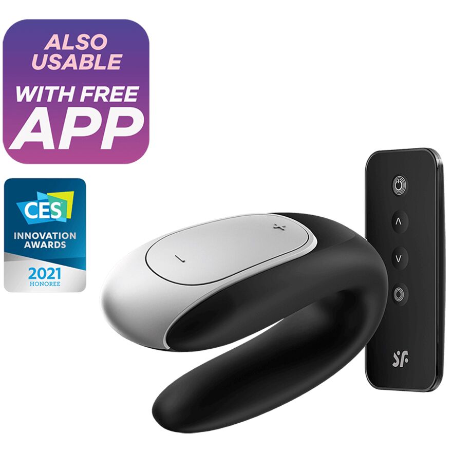 SO5058 Смарт-вибратор для пар Satisfyer Double Fun (Black) с пультом ДУ
