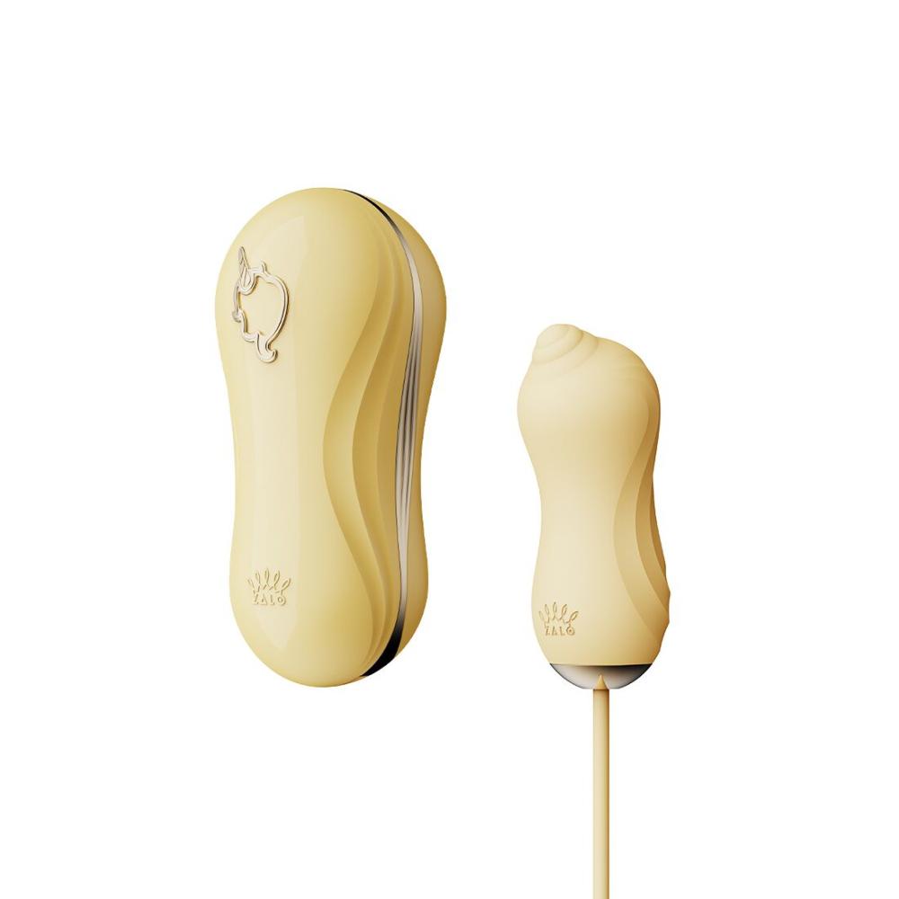 SO6686 Набор 2в1 Zalo — UNICORN Yellow, виброяйцо + вакуумный стимулятор