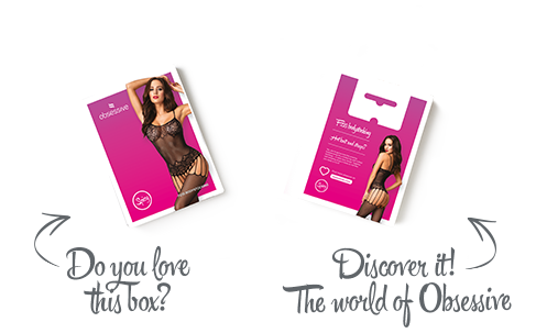 SO7231 Бодистокинг Obsessive Bodystocking F235 S/M/L, тонкие подвязки, нежный декор, сеточка