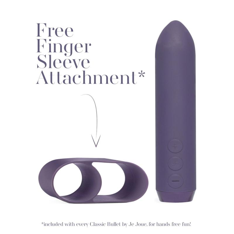 SO3040 Минивибратор Je Joue - Classic Bullet Vibrator Purple с глубокой вибрацией и фиксацией на палец