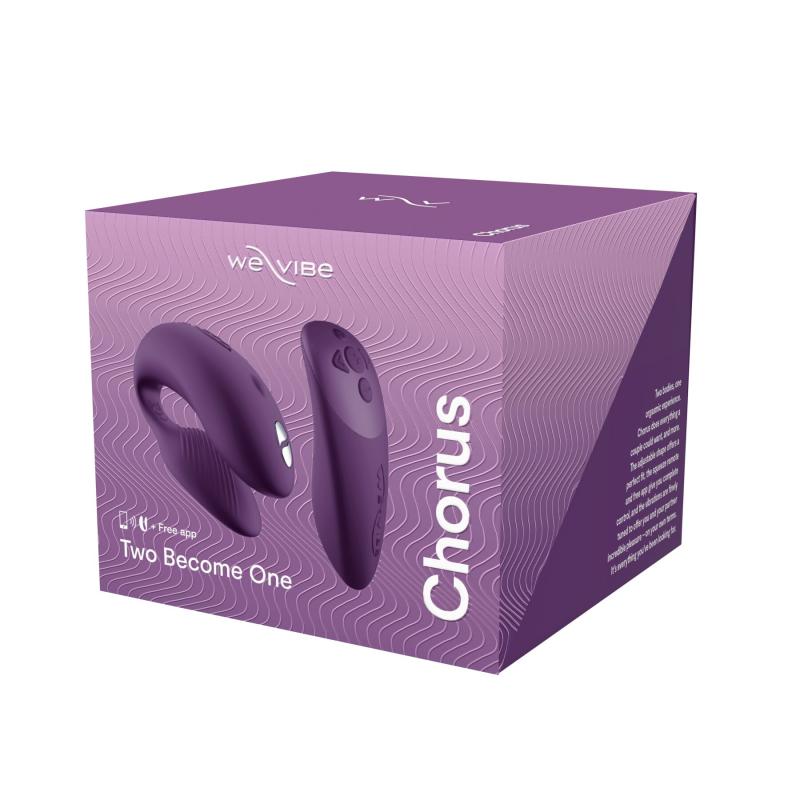 SO6923 Смарт-вібратор для пар We-Vibe Chorus Purple, сенсорне керування вібраціями стисненням пульта