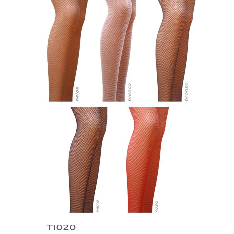 PS23205 Колготки в сеточку без выделенных трусиков Passion TI020 nero 1/2 (fishnet) типа Кабаретка