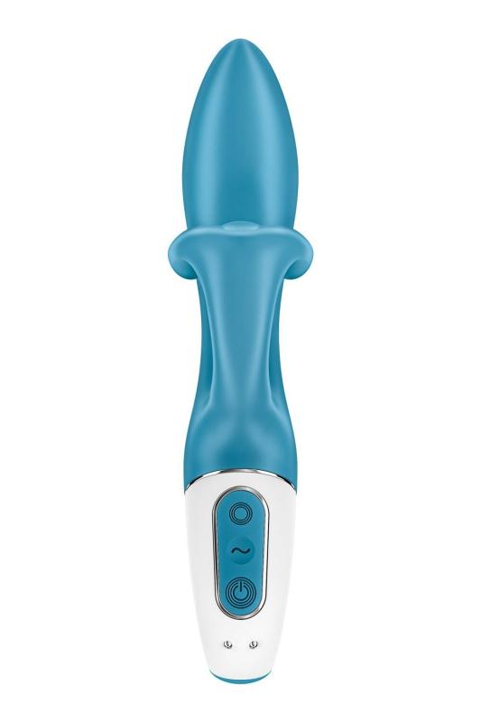 SO6284 Вібратор-кролик із потрійним відростком Satisfyer Embrace me Turquoise, 2 мотори, діаметр 3,6 см