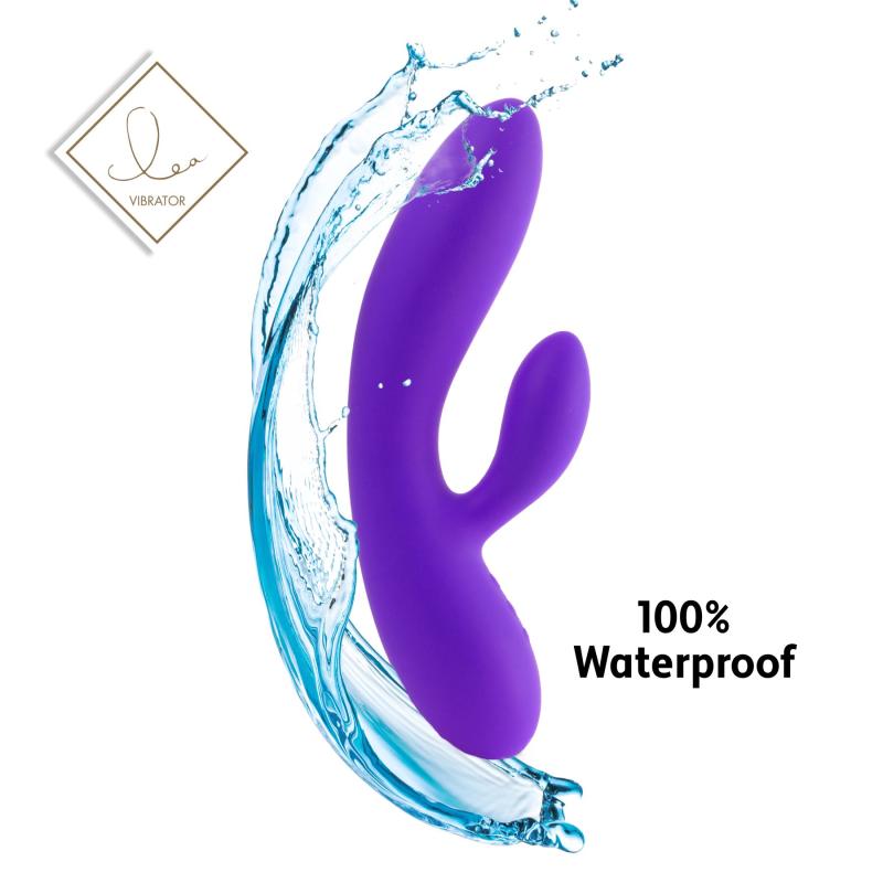 SO4431 Гибкий вибратор кролик с двумя моторами FeelzToys Lea Rabbit Vibrator Medium Purple