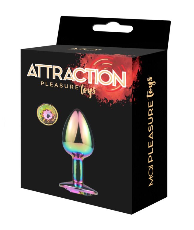 SO6038 Металлическая анальная пробка MAI Attraction Toys №72 Rainbow