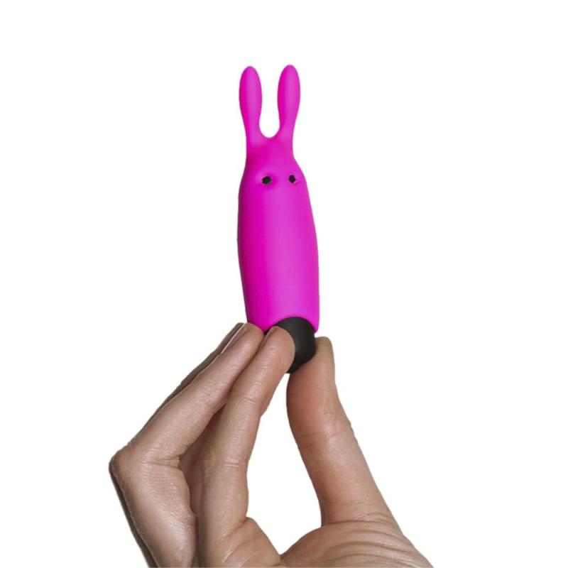 AD33421 Вибропуля Adrien Lastic Pocket Vibe Rabbit Pink со стимулирующими ушками