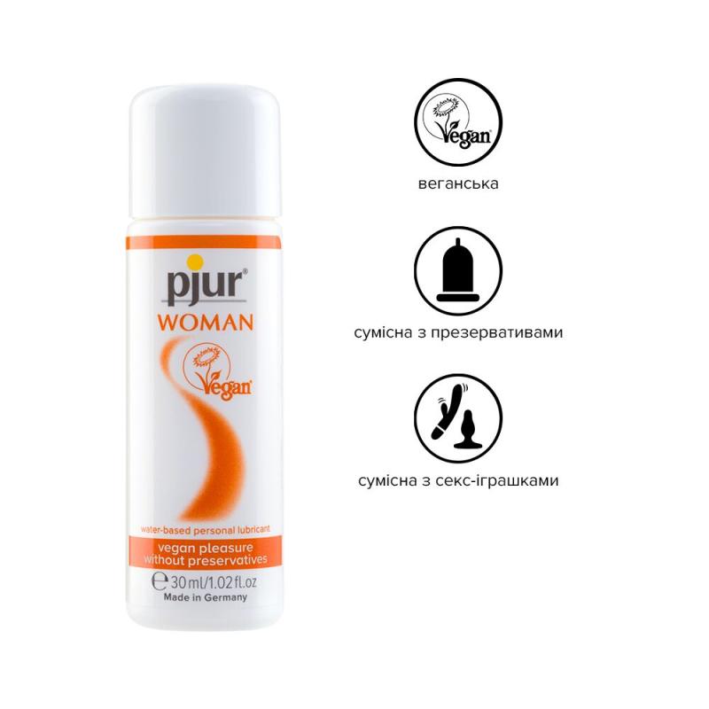 PJ13330 Лубрикант на водной основе pjur Woman Vegan 30 мл, чистый веганский состав, без консервантов