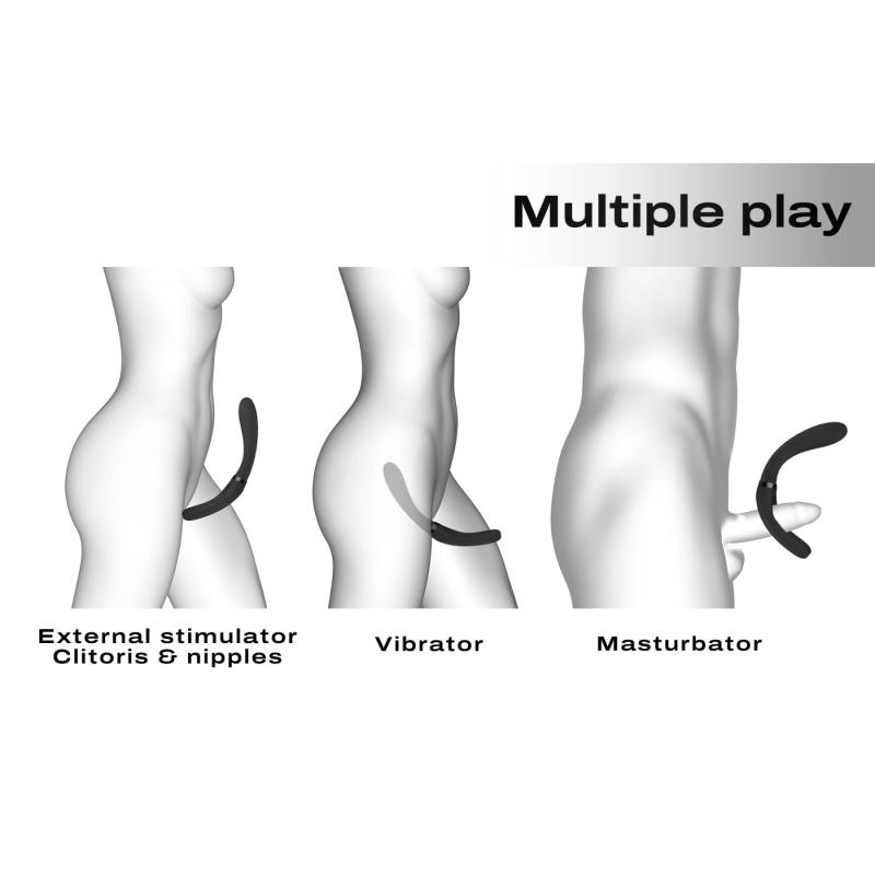 SO7382 Вибратор-стимулятор Dorcel INFINITE JOY BLACK, многофункциональный, унисекс