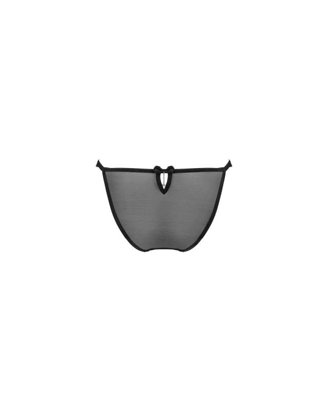 SO7282 Полупрозрачные трусики с подвеской Obsessive Ivannes panties black 2XL/3XL, черные