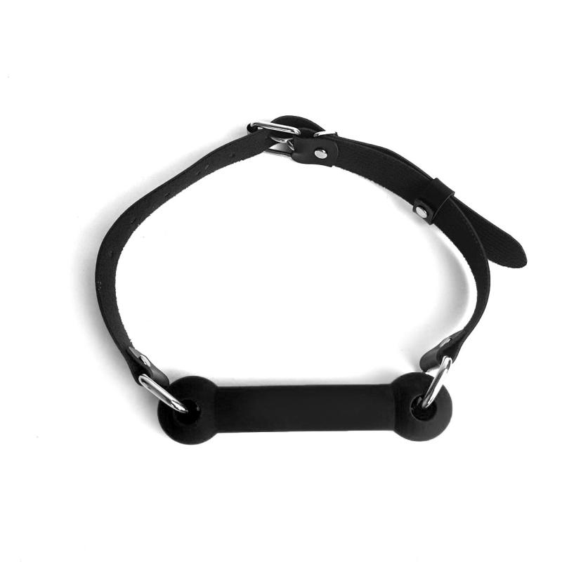 SO6705 Кляп Палка, силикон и натуральная кожа, Art of Sex - Gag Stick Silicon, Черный