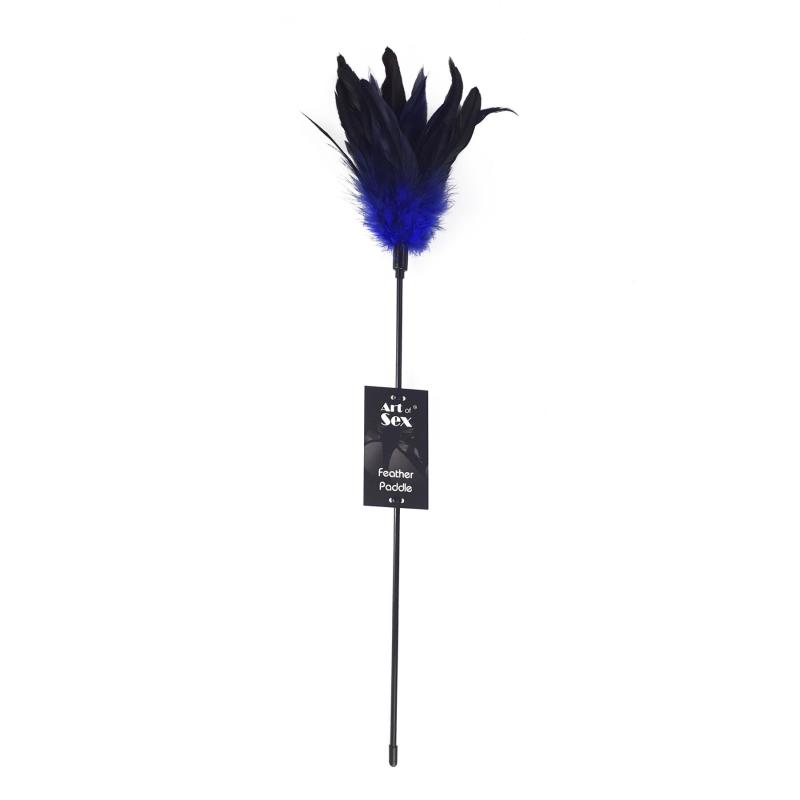 SO6612 Щекоталка синяя Art of Sex - Feather Paddle, перо молодого петуха