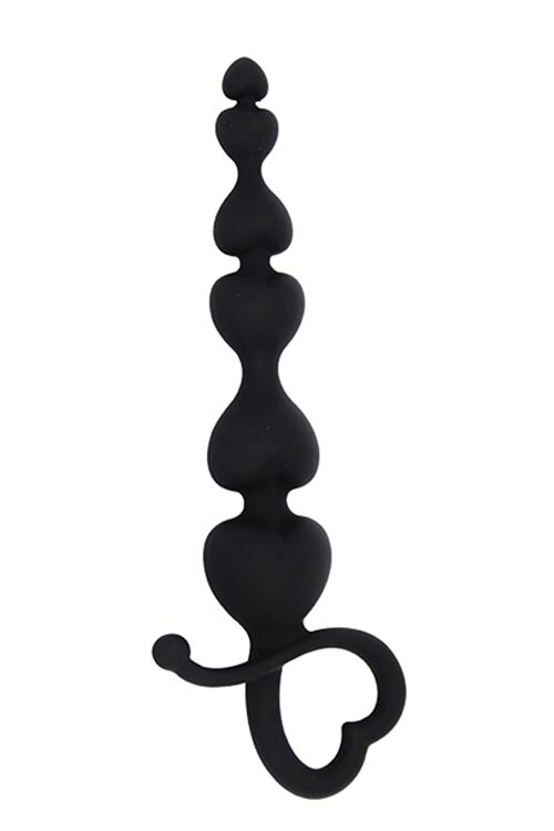 SO4637 Анальные бусы MAI Attraction Toys №79 Black, длина 18см, диаметр 3,1см