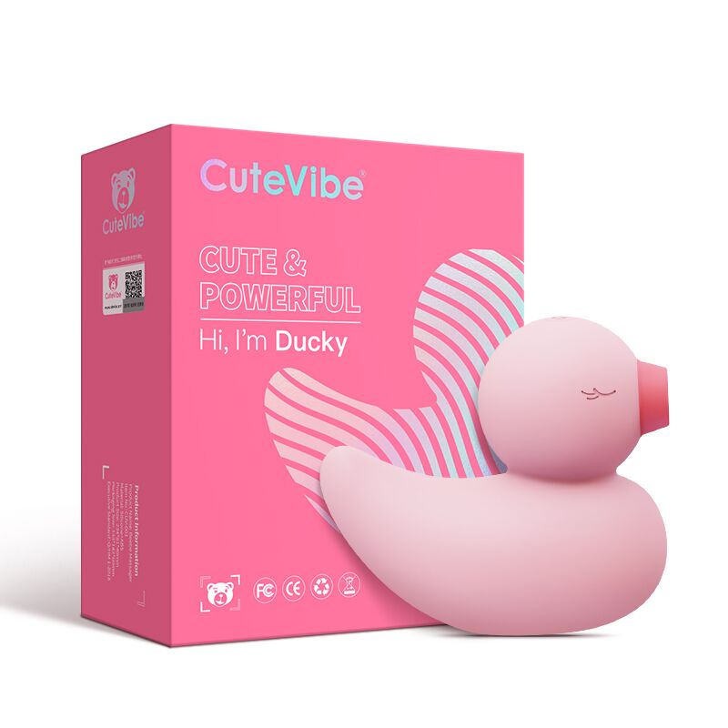 SO6553 Вакуумный вибратор-уточка CuteVibe Ducky Pink