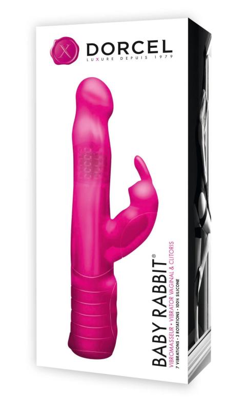 MD0555 Вибратор-кролик Dorcel Baby Rabbit Pink с жемчужным массажем и вращающейся головкой