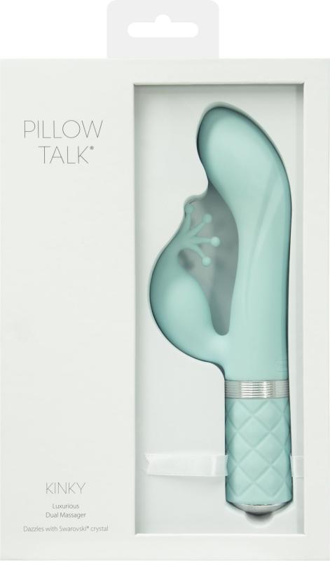 SO2716 Роскошный вибратор-кролик Pillow Talk - Kinky Teal с кристаллом Сваровски, мощный