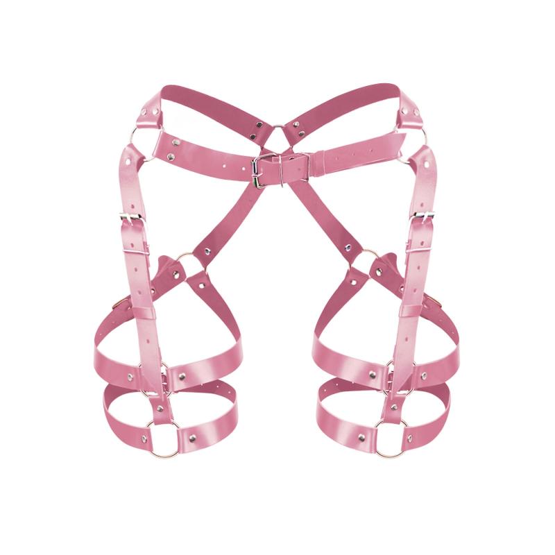 SO7525 Гартеры Art of Sex - Claire, натуральная кожа, размер XS-M, цвет розовый