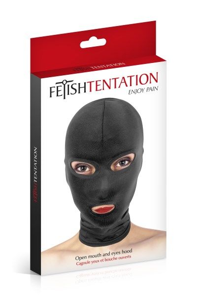 SO3758 Капюшон для БДСМ с открытыми глазами и ртом Fetish Tentation Open Mouth and Eyes Hood