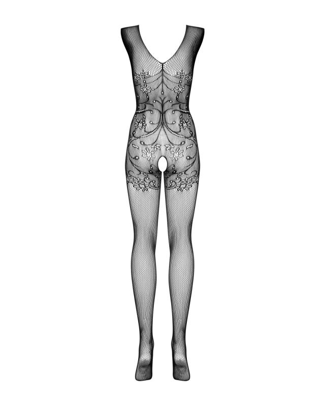 SO7230 Бодистокинг Obsessive Bodystocking F234 S/M/L, абстрактный рисунок, глубокое декольте