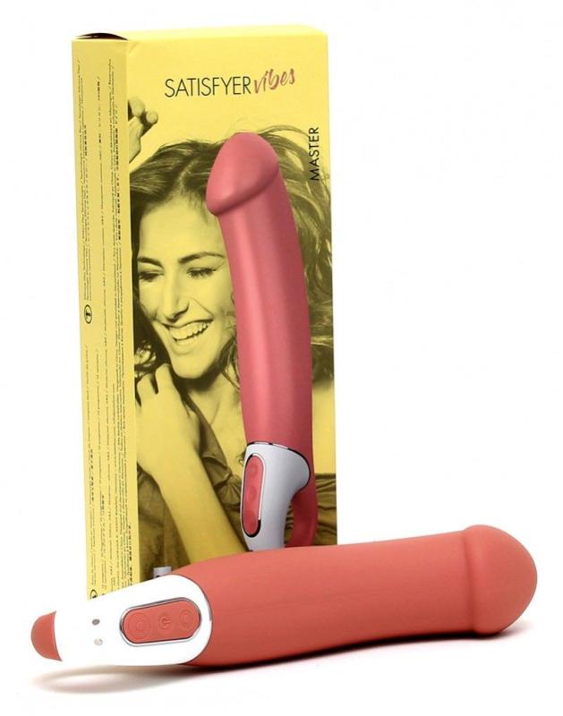 SO2205 Мощный вибратор Satisfyer Vibes Master, гибкий литой силикон, 12 режимов работы, диаметр 46 мм