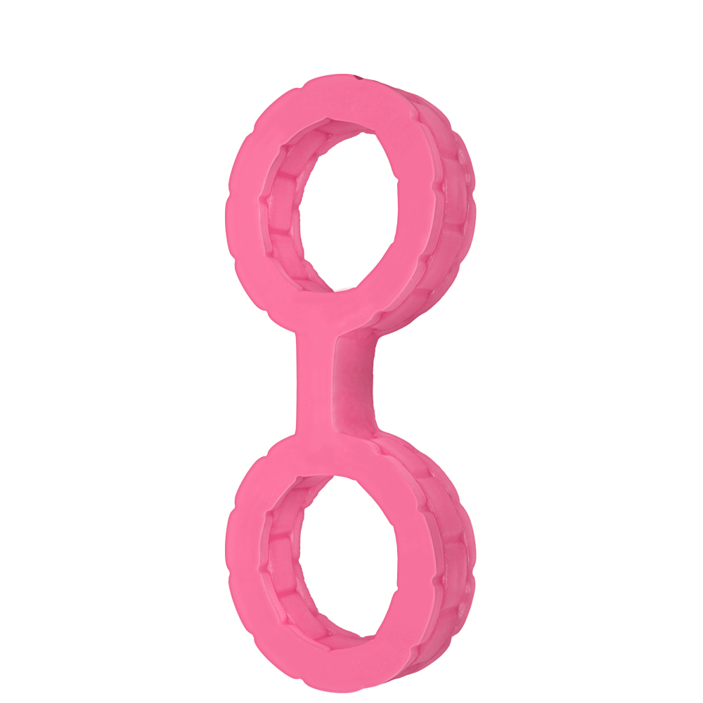 SO1966 Наручники из силикона Doc Johnson The Cuffs Small - Pink, хорошо тянутся, для рук и для ног