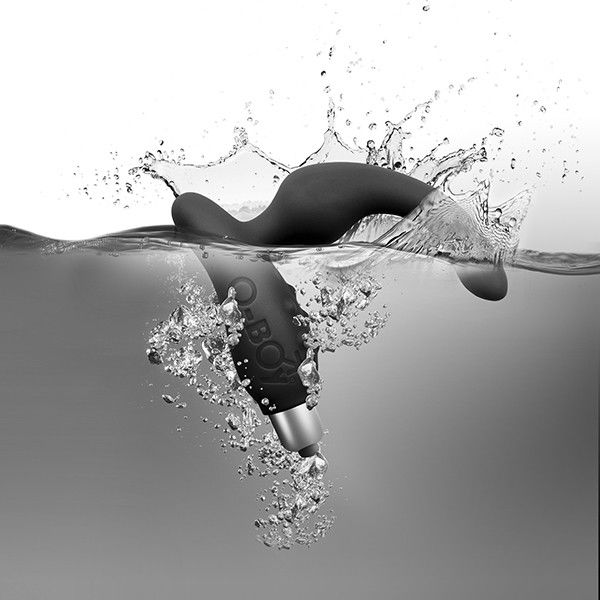 RO2988 Вибромассажер простаты Rocks Off O-Boy Black для новичков, макс диаметр 30мм, массаж промежности