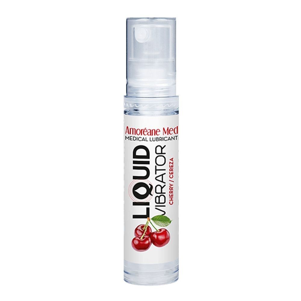 SO4816 Лубрикант с эффектом вибрации Amoreane Med Liquid Vibrator Cherry (10 мл)