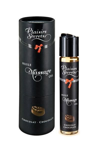 SO1836 Масажна олія Plaisirs Secrets Chocolate (59 мл) з афродизіаками, їстівна, подарункове паковання
