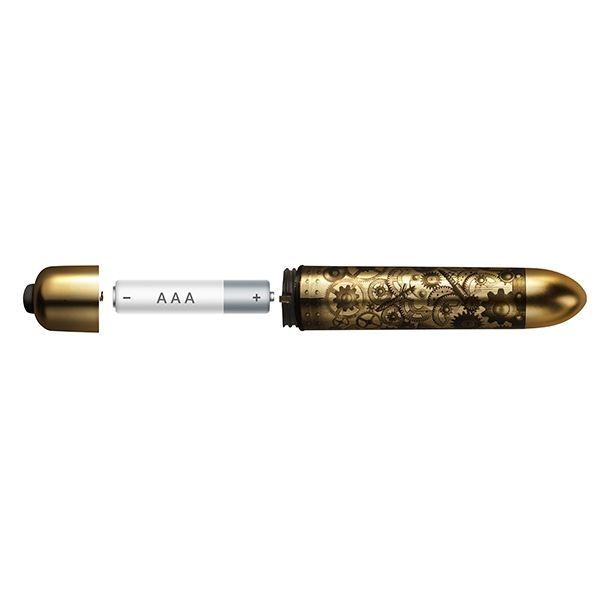 SO2406 Вибропуля Rocks Off Dr Roccos RO90 Halcyon Daze в стиле стимпанк, 10 режимов работы, на батарейке