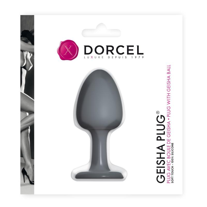 MD0364 Анальная пробка Dorcel Geisha Plug с шариком внутри, создает вибрации, макс. диаметр 3,2см