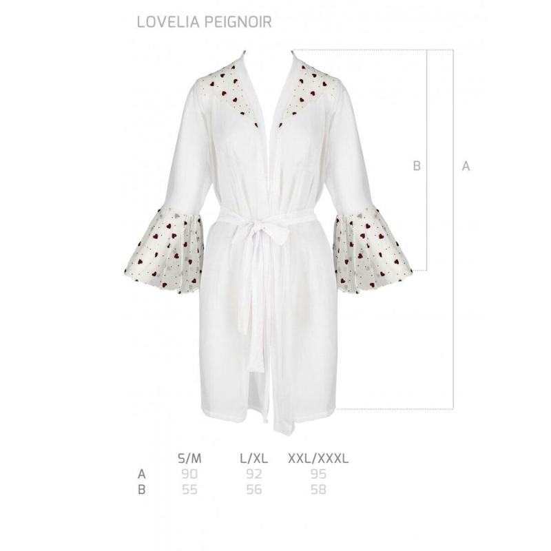 SO4774 Воздушный пеньюар LOVELIA PEIGNOIR white L/XL - Passion