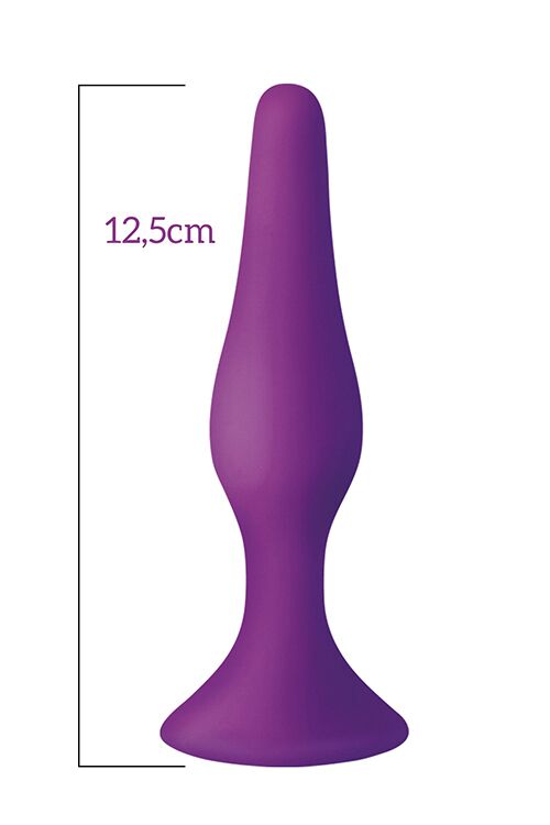 SO5009 Анальная пробка на присоске MAI Attraction Toys №34 Purple, длина 12,5см, диаметр 3,2см