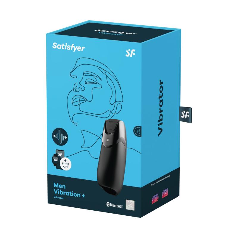 SO8628 Смарт-мастурбатор с вибрацией Satisfyer Men Vibration+, 2 мотора, 14 режимов, водонепроницаемый