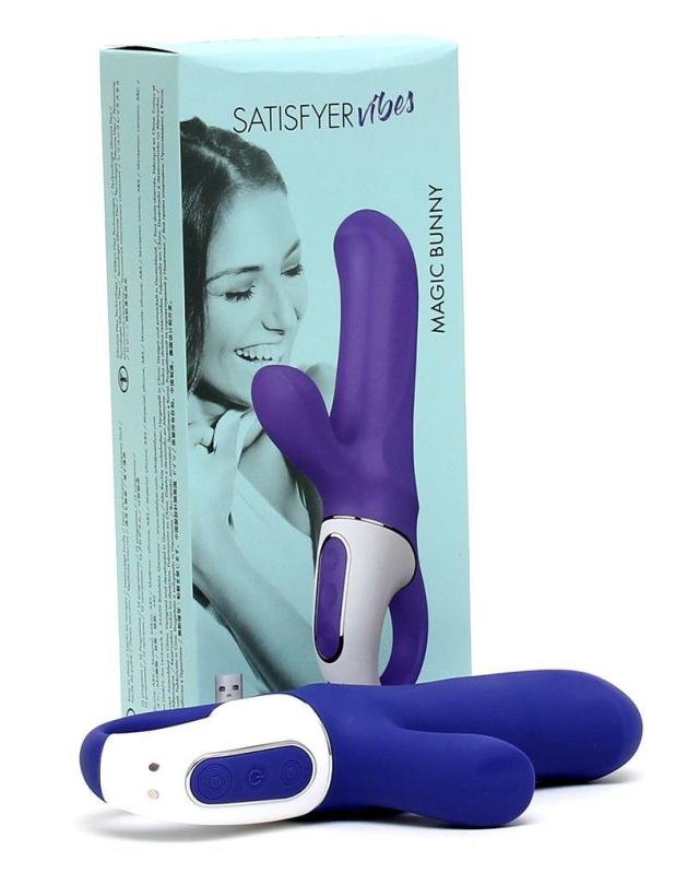 SO2200 Мощный вибратор-кролик Satisfyer Vibes Magic Bunny, два мотора, литой силикон, 12 режимов работы