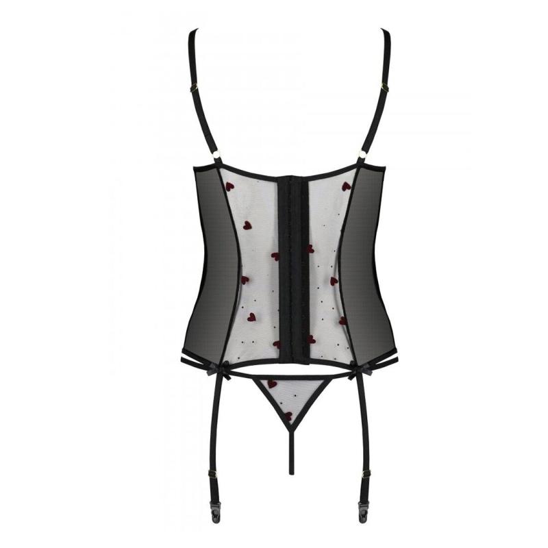SO4765 Корсет с подвязками + стринги LOVELIA CORSET black L/XL - Passion