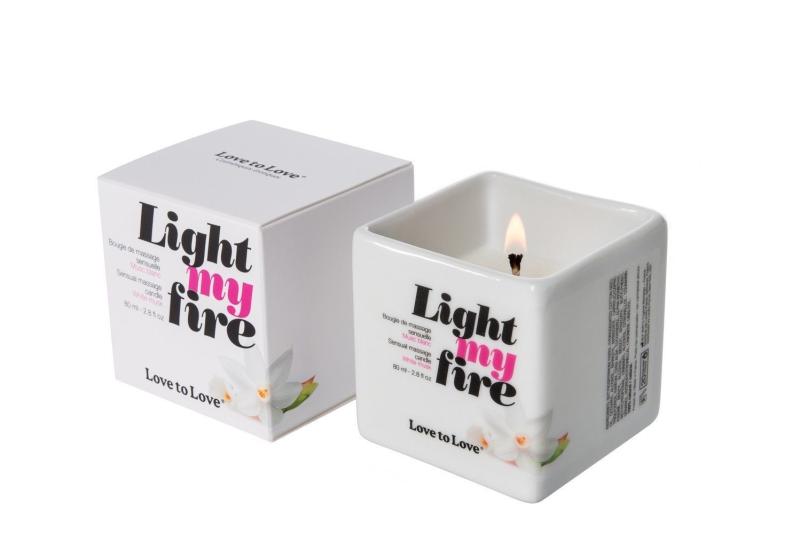 SO1396 Масажна свічка Love To Love LIGHT MY FIRE Musc (80 мл) без парабенів і консервантів