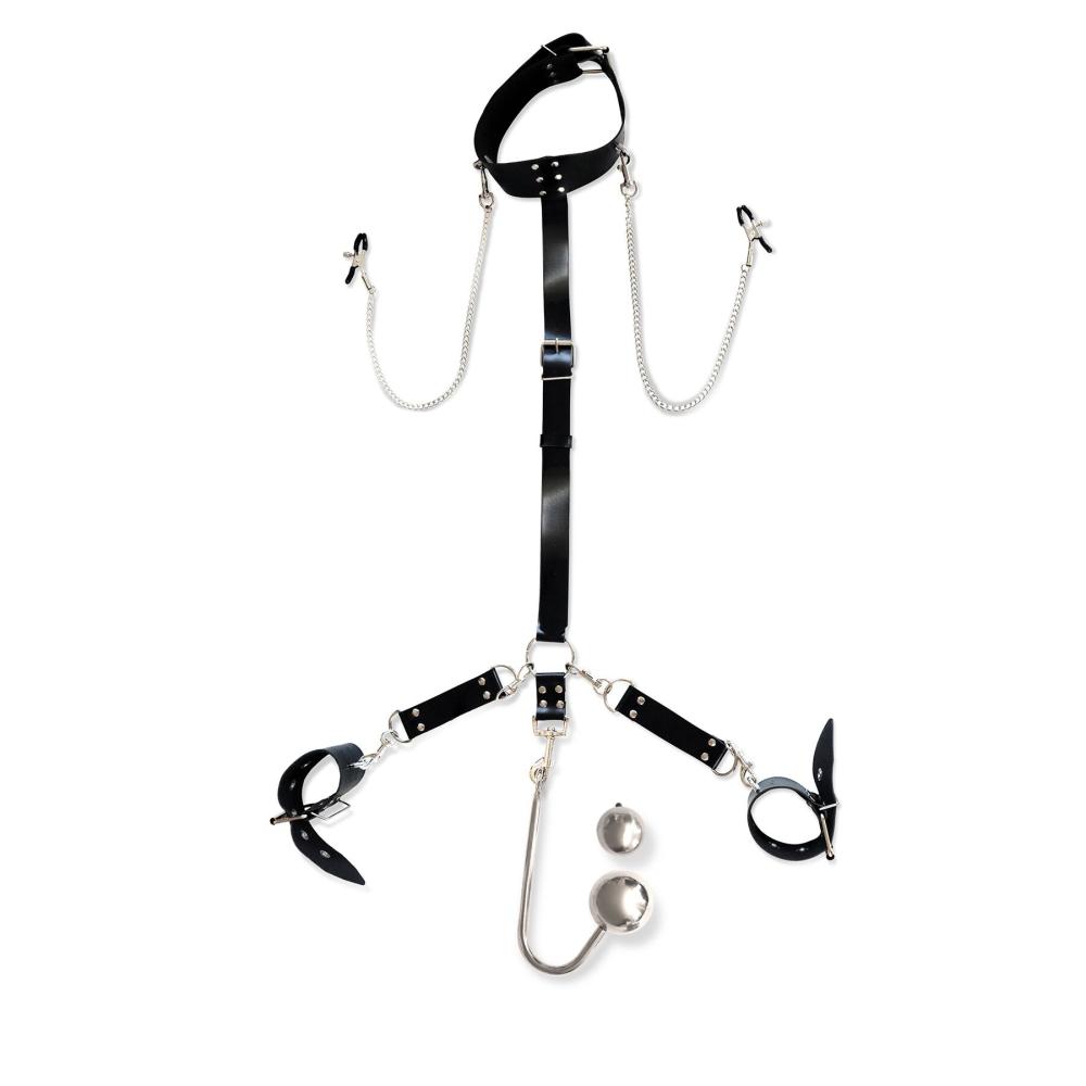 SO8509 Бондажный набор с металлическим анальным крюком №4 Art of Sex Beatrice Bondage set with anal hook №4
