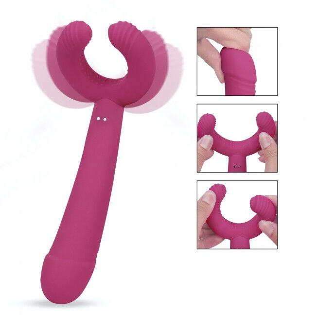 SO5081 Вибратор для пар Love To Love PLEASE ME - PLUM STAR с тремя моторами, гибкий