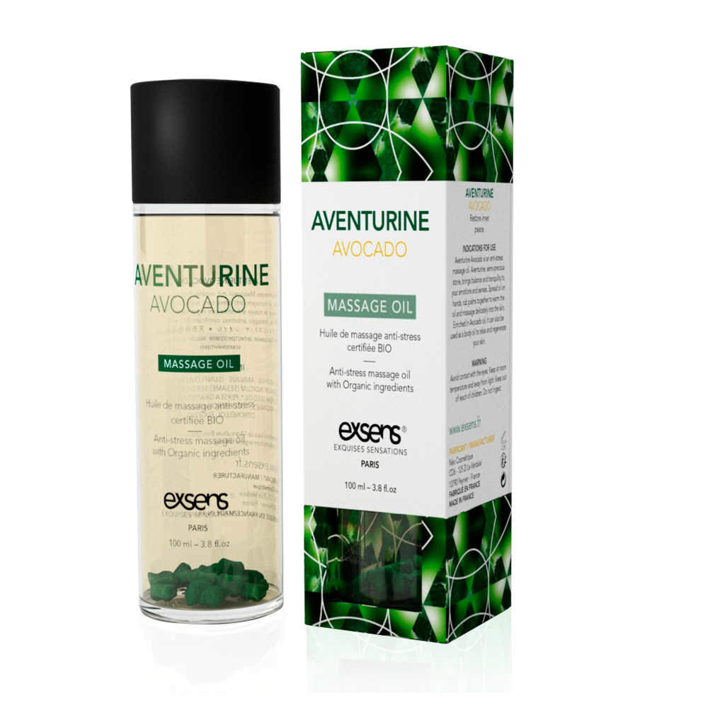 SO2377 Массажное масло EXSENS Aventurine Avocado (анти-стресс с авантюрином) 100мл, натуральное