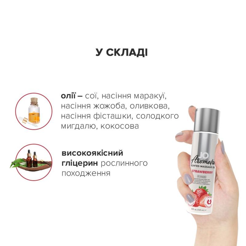 SO6768 Натуральное массажное масло System JO Aromatix — Massage Oil — Strawberry 120 мл