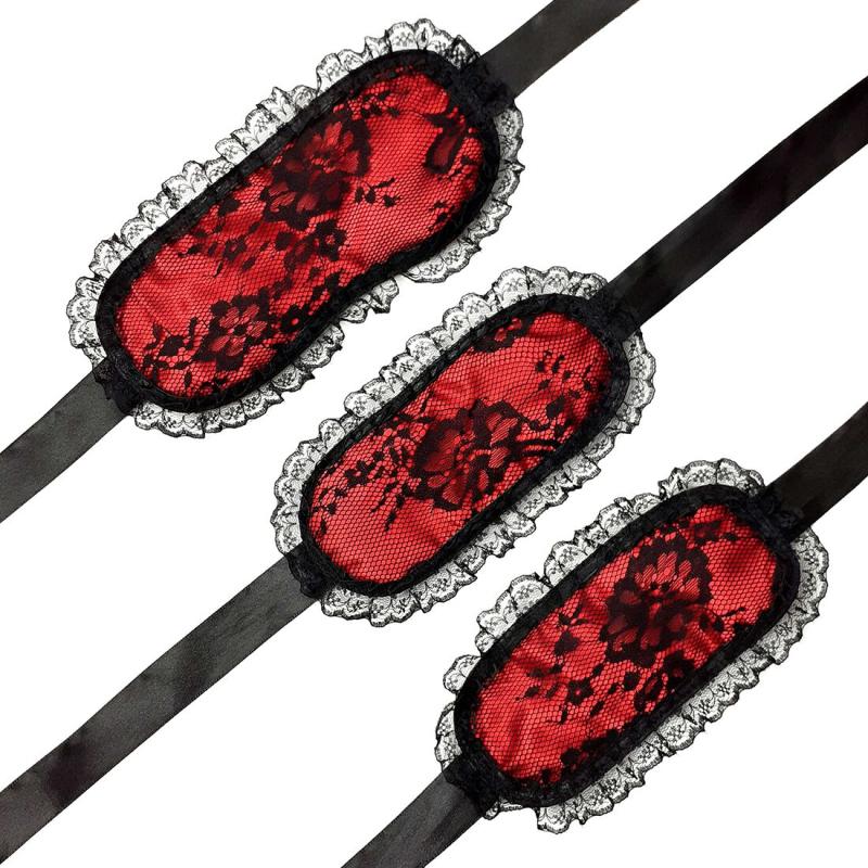 SO5160 Кружевная маска на глаза с наручниками Mask and Handcuffs