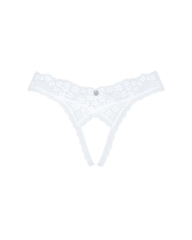 SO8189 Кружевные танга с доступом Obsessive Heavenlly crotchless thong  M/L, с доступом