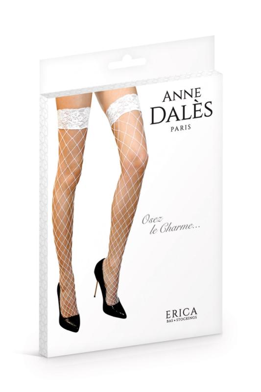 SO4702 Чулки в крупную сетку Anne De Ales ERICA T4 White