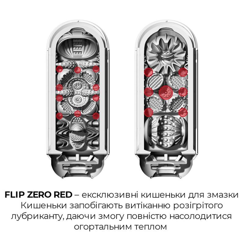 SO4720 Набор мастурбатора с нагревателем Tenga Flip Zero Red + Flip Warmer