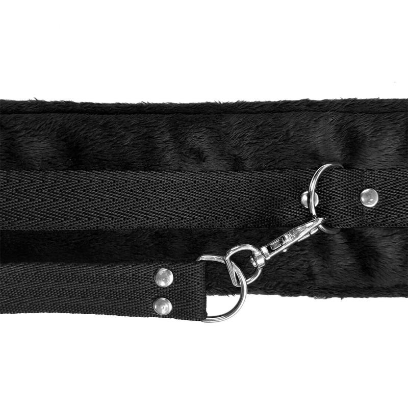 SO5158 Набор ошейник с поводком и маска Art of Sex - Soft Touch Light, Черный